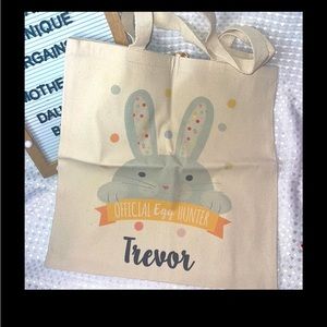 Personalised Child's EASTER Party Canvas Tote / Sweet Bag - TREVOR.